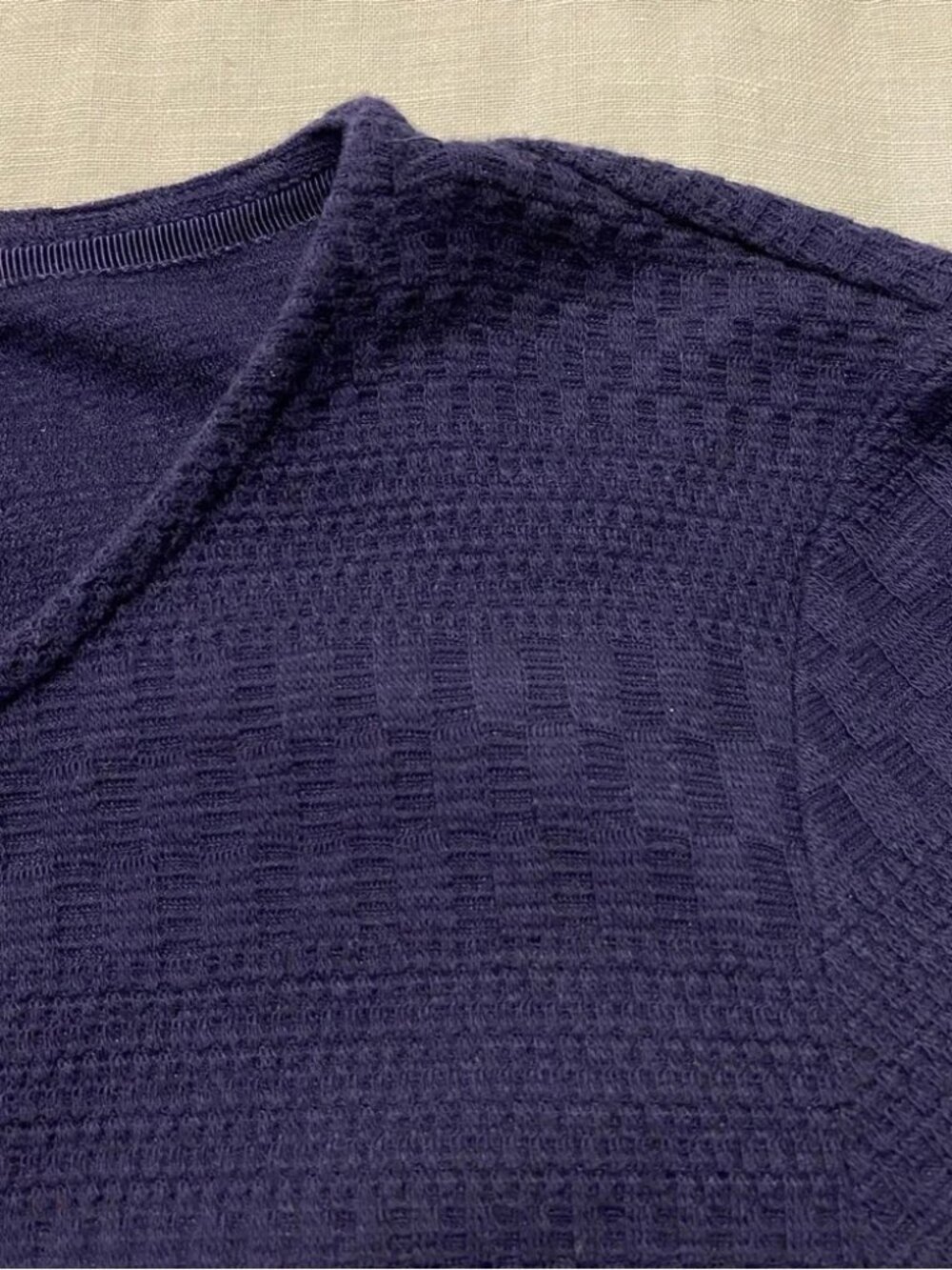Anthropologie Deletta navy blue Soledad chiffon-trimmed top - Picture 10 of 12